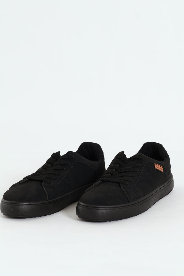 Lace Up Mono Sneaker - Black
