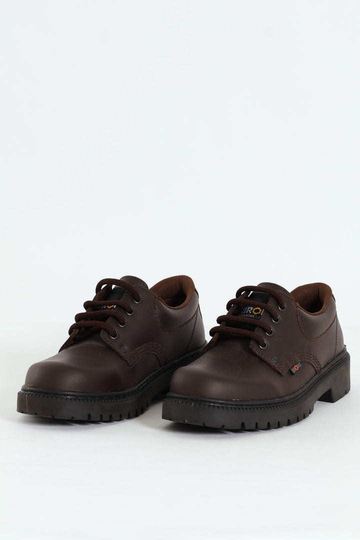 Orlando M4 Leather Lace Up Shoe - Dark Brown