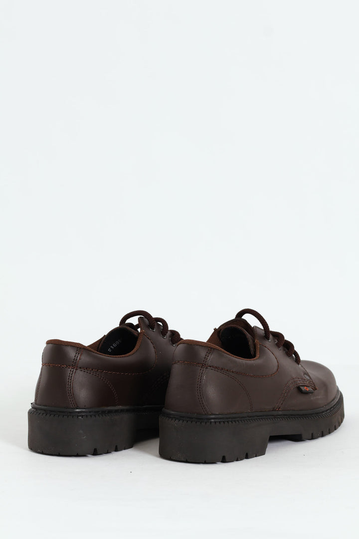 Orlando M4 Leather Lace Up Shoe - Dark Brown