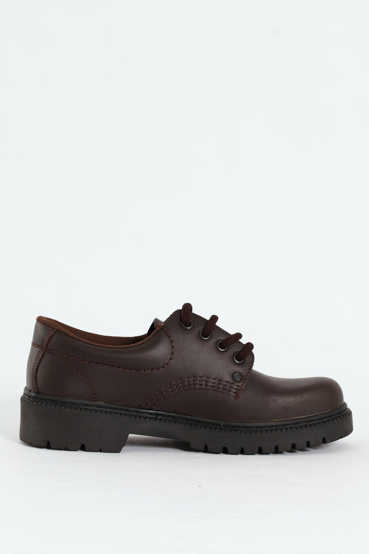 Orlando M4 Leather Lace Up Shoe - Dark Brown