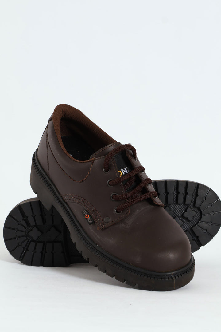 Orlando M4 Leather Lace Up Shoe - Dark Brown