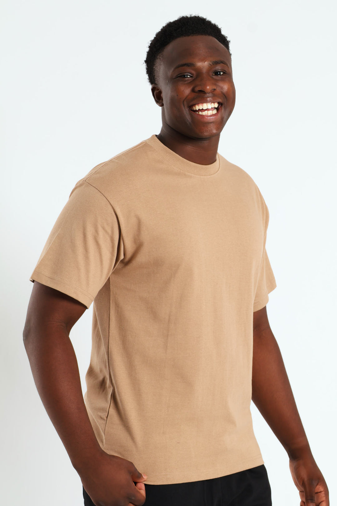 Logo Oversized Label Tee - Tabacco