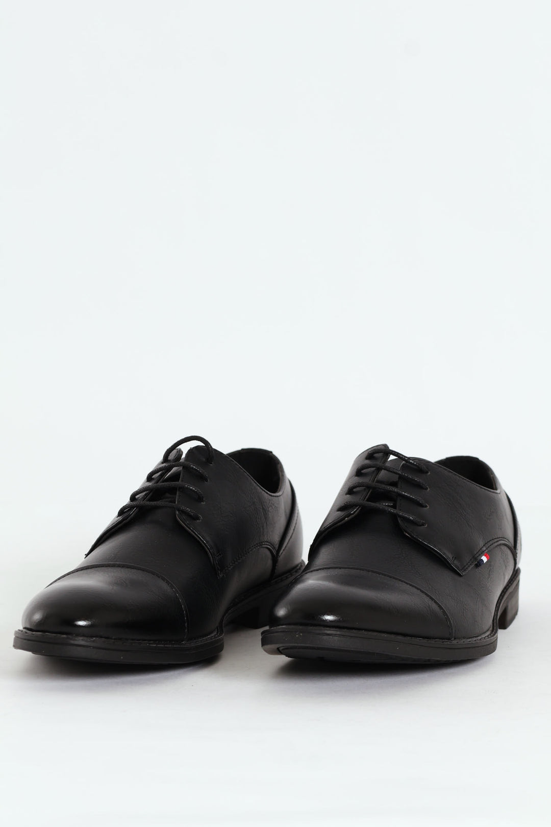 Formal Derby Shoe With Toe Cap - Black
