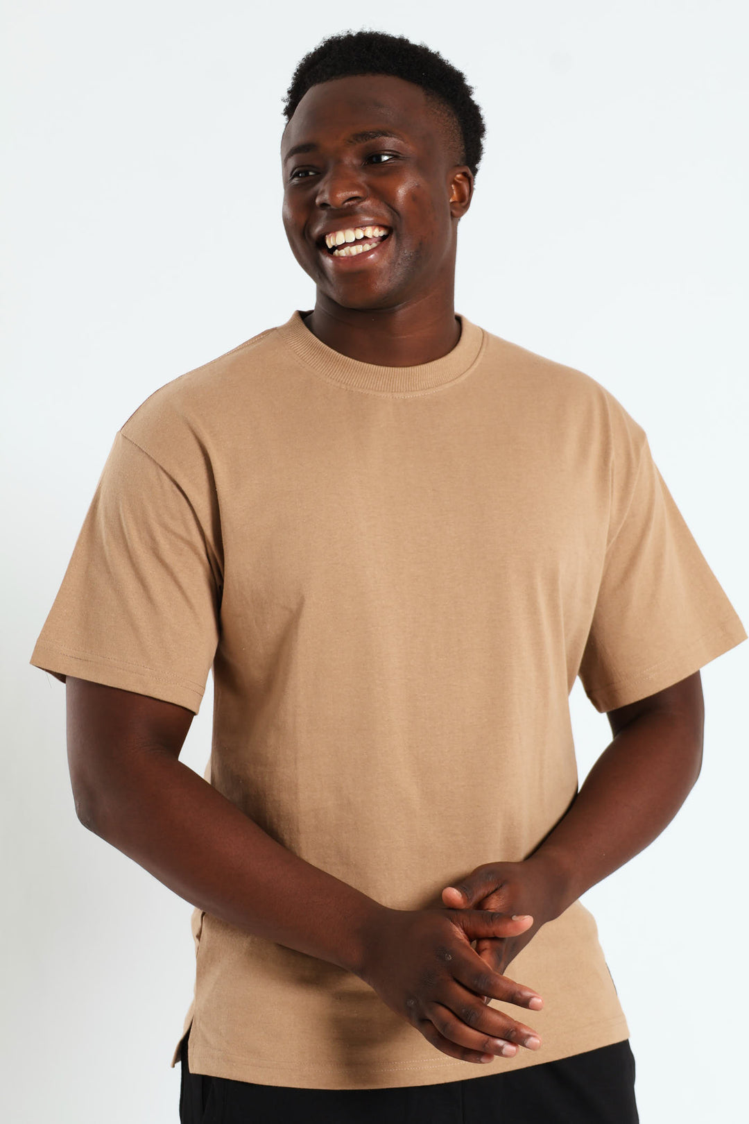 Logo Oversized Label Tee - Tabacco