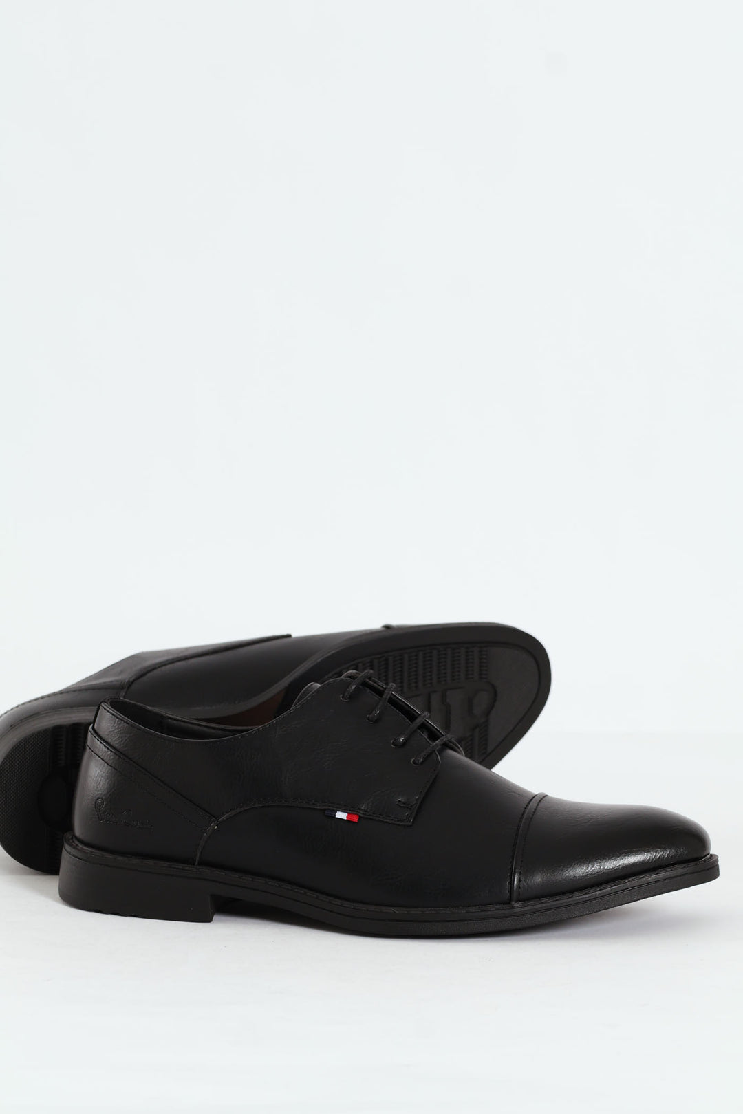 Formal Derby Shoe With Toe Cap - Black
