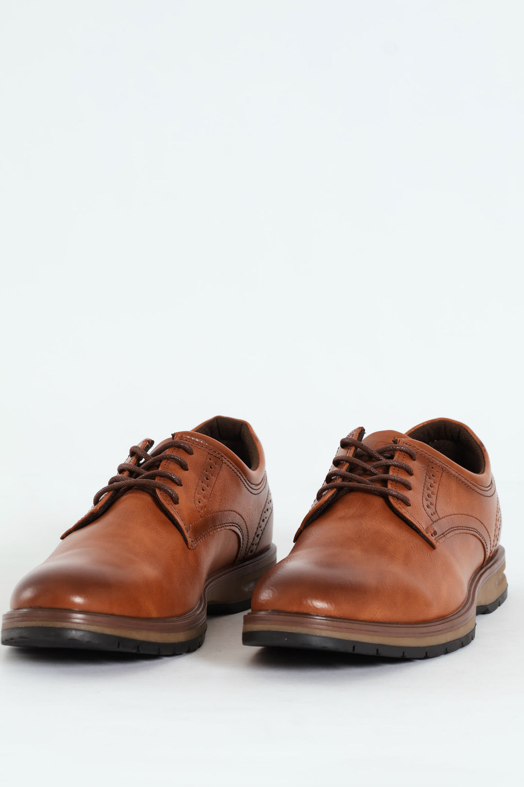 Lace Up Derby Smart Casual Shoe - Tan