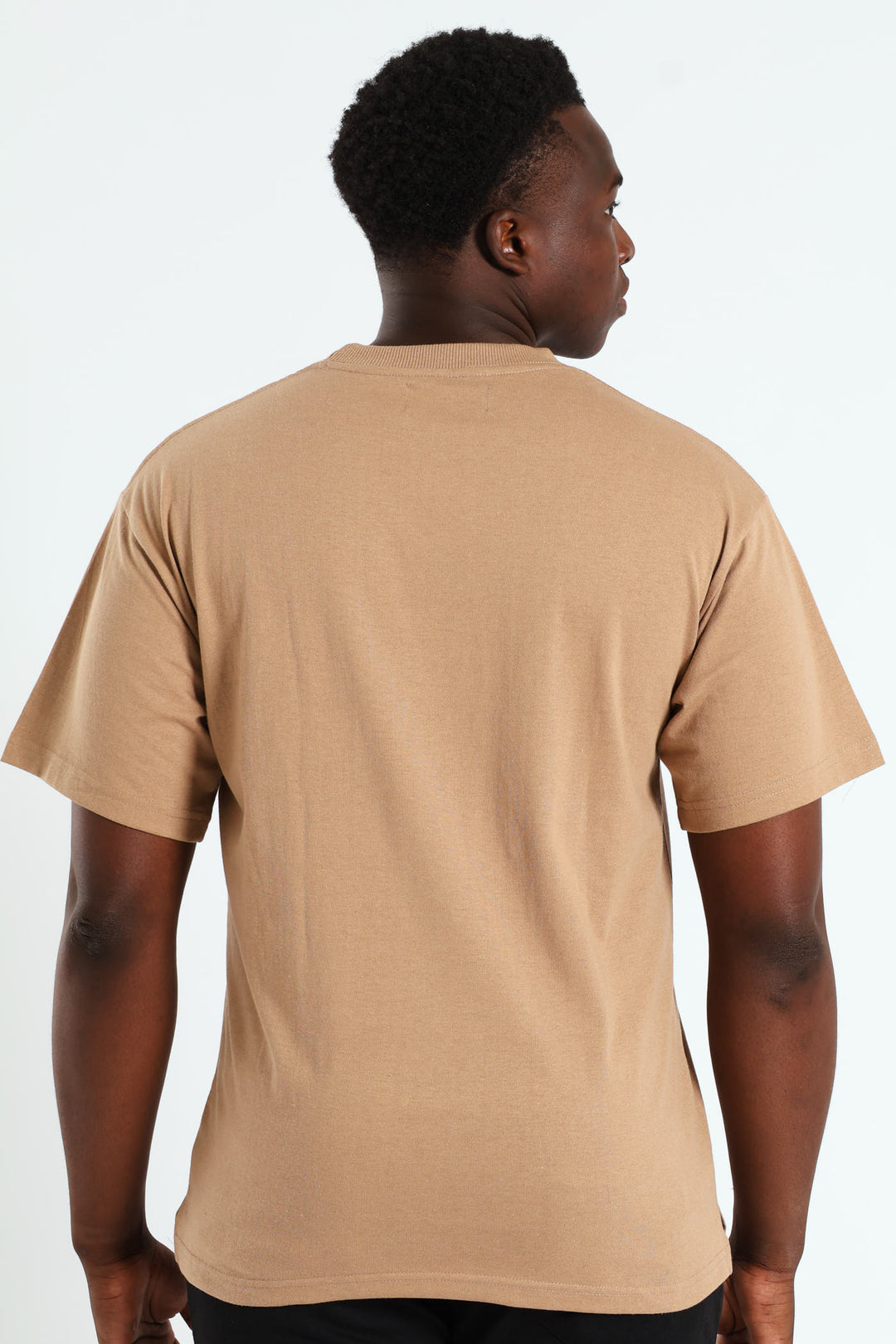 Logo Oversized Label Tee - Tabacco