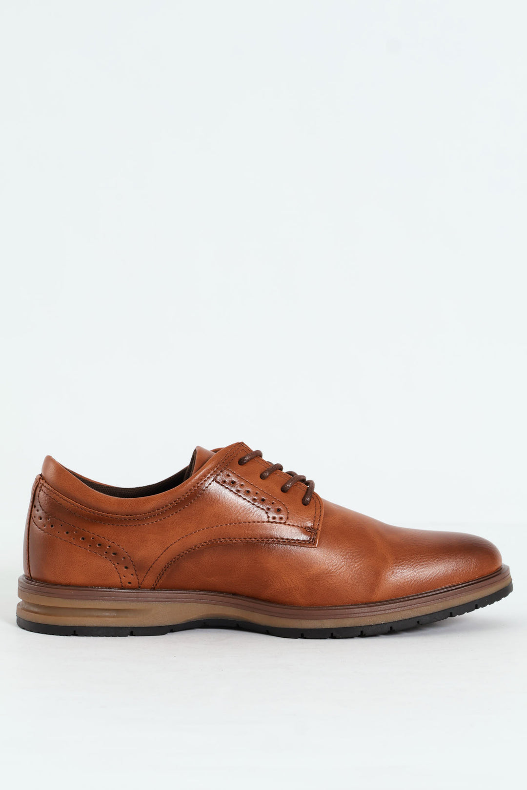 Lace Up Derby Smart Casual Shoe - Tan