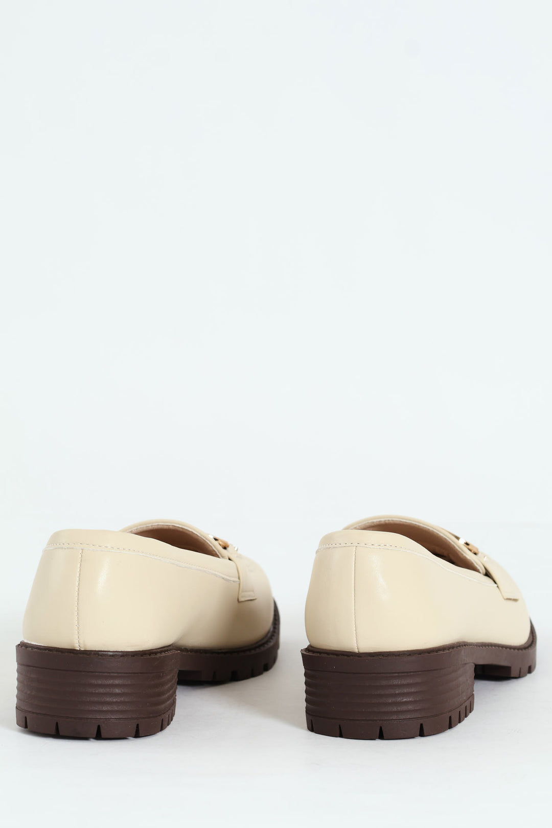 Built-Up Loafer With Linked 0-Shape Trim - Off White