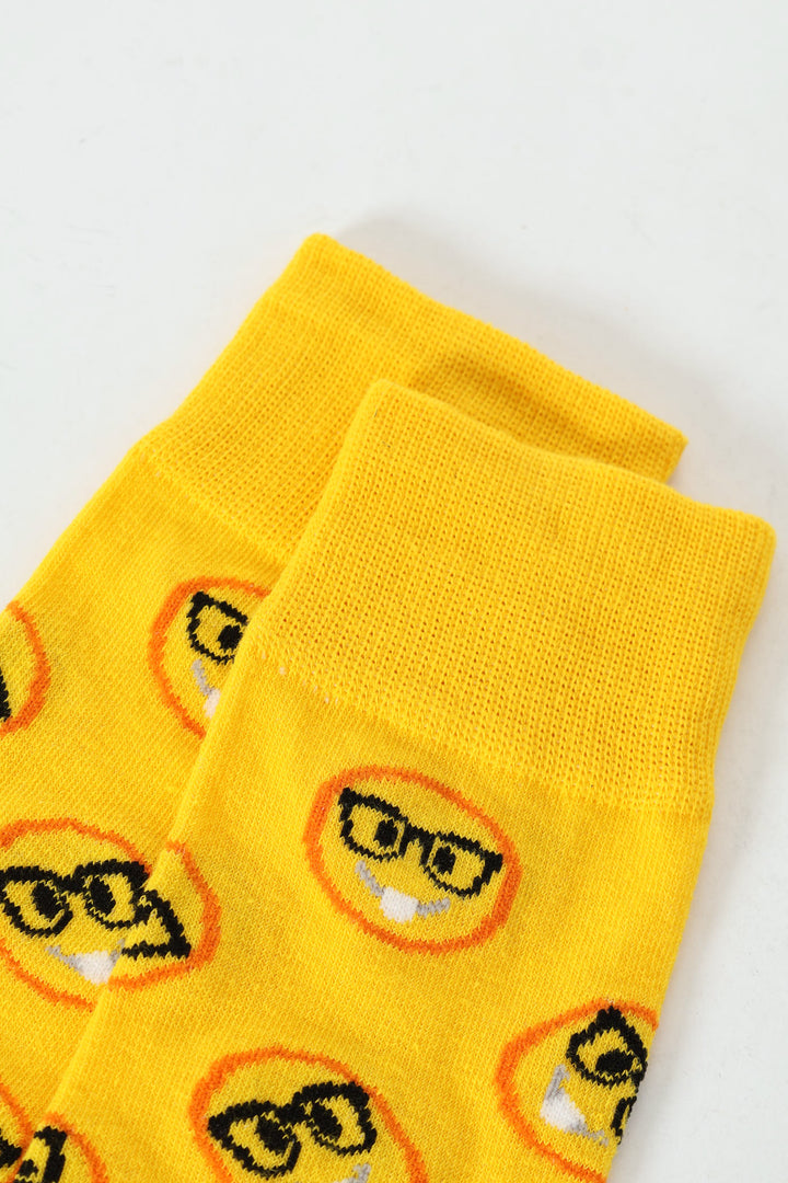 Nerdy Single Anklet Socks - Yellow