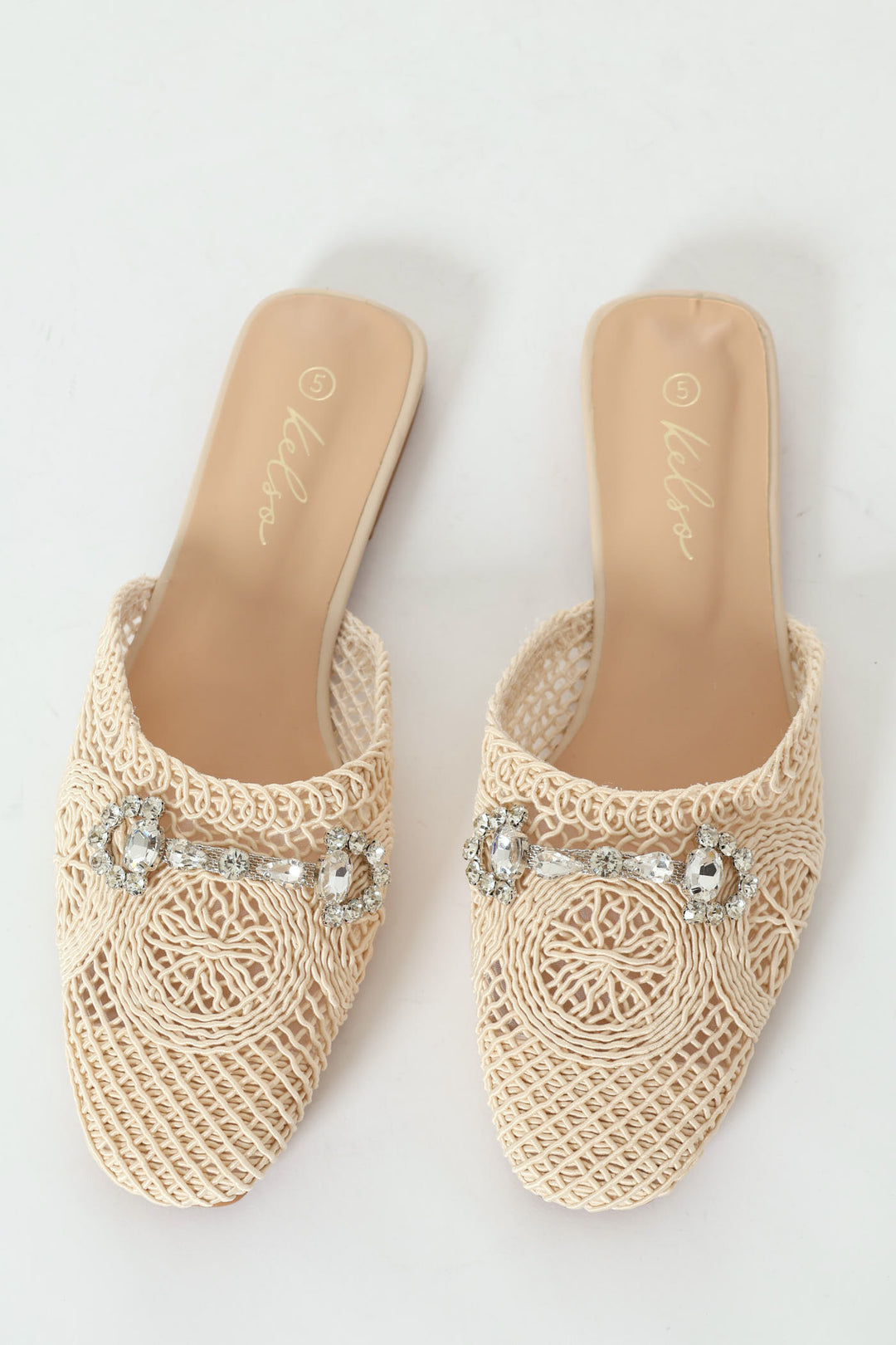 Crochet Push In With Trim - Natural