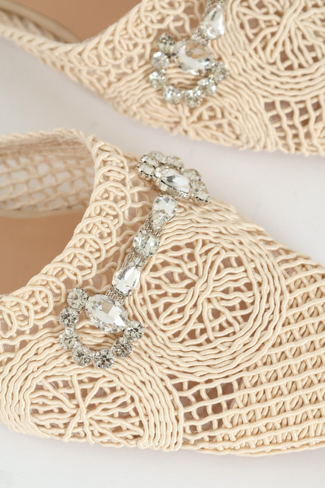 Crochet Push In With Trim - Natural