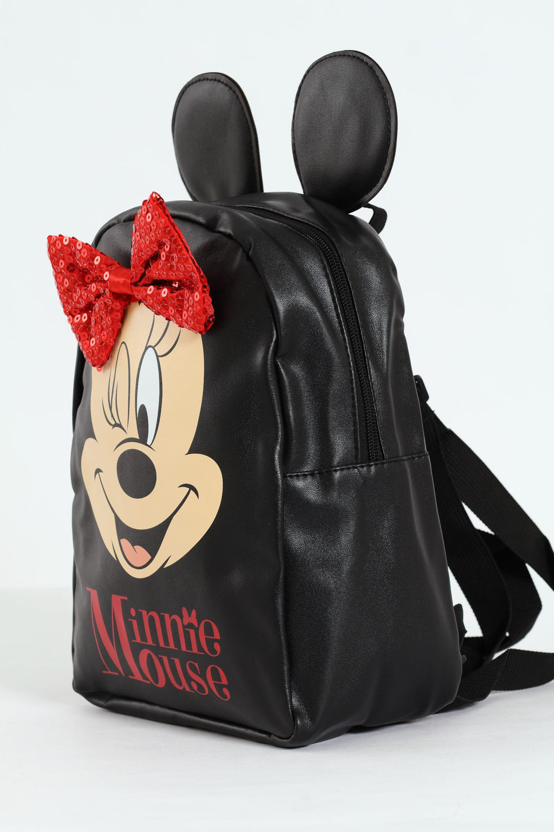 Pre-Girls Minnie Mouse Small PU Backpack - Black