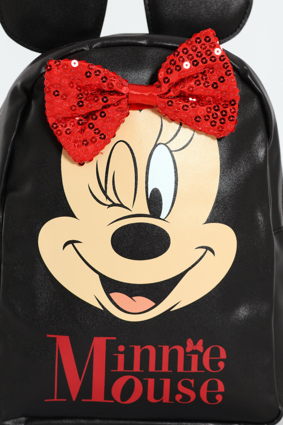 Pre-Girls Minnie Mouse Small PU Backpack - Black