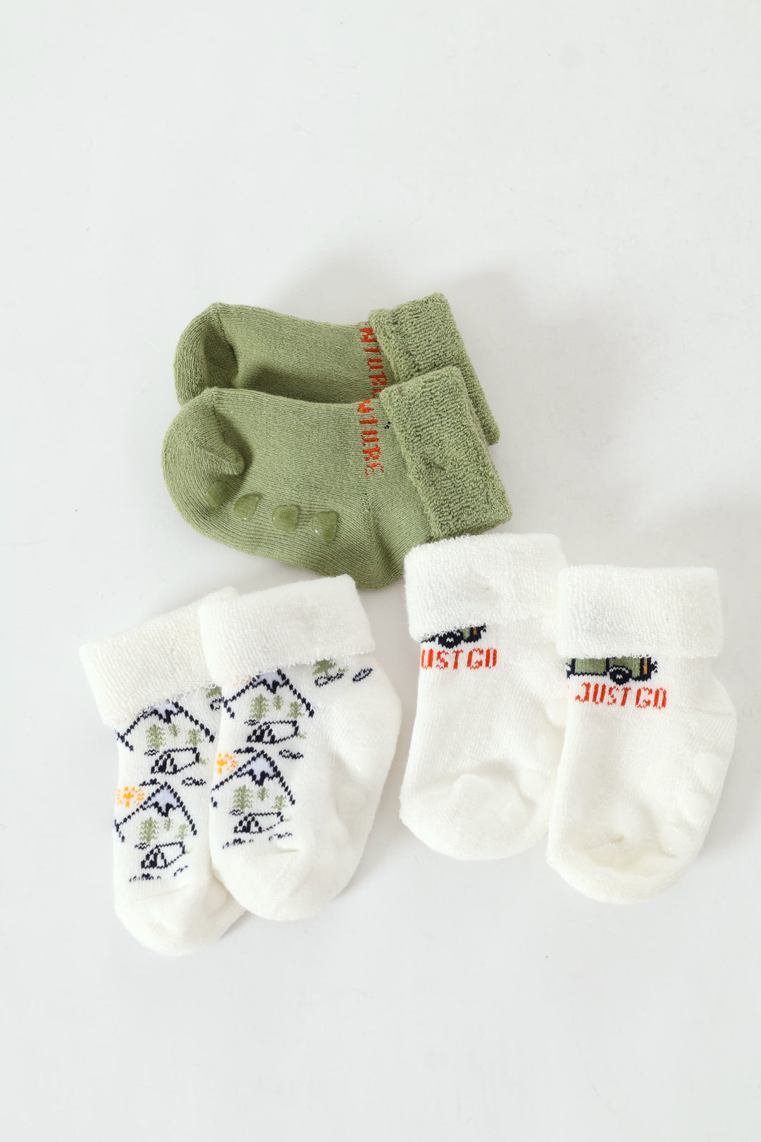 Baby Boys 3 Pack Adventure Towelling Sock - Multi