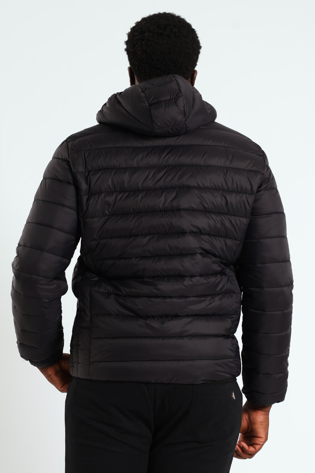 Basic Hood Puffer Jacket - Black