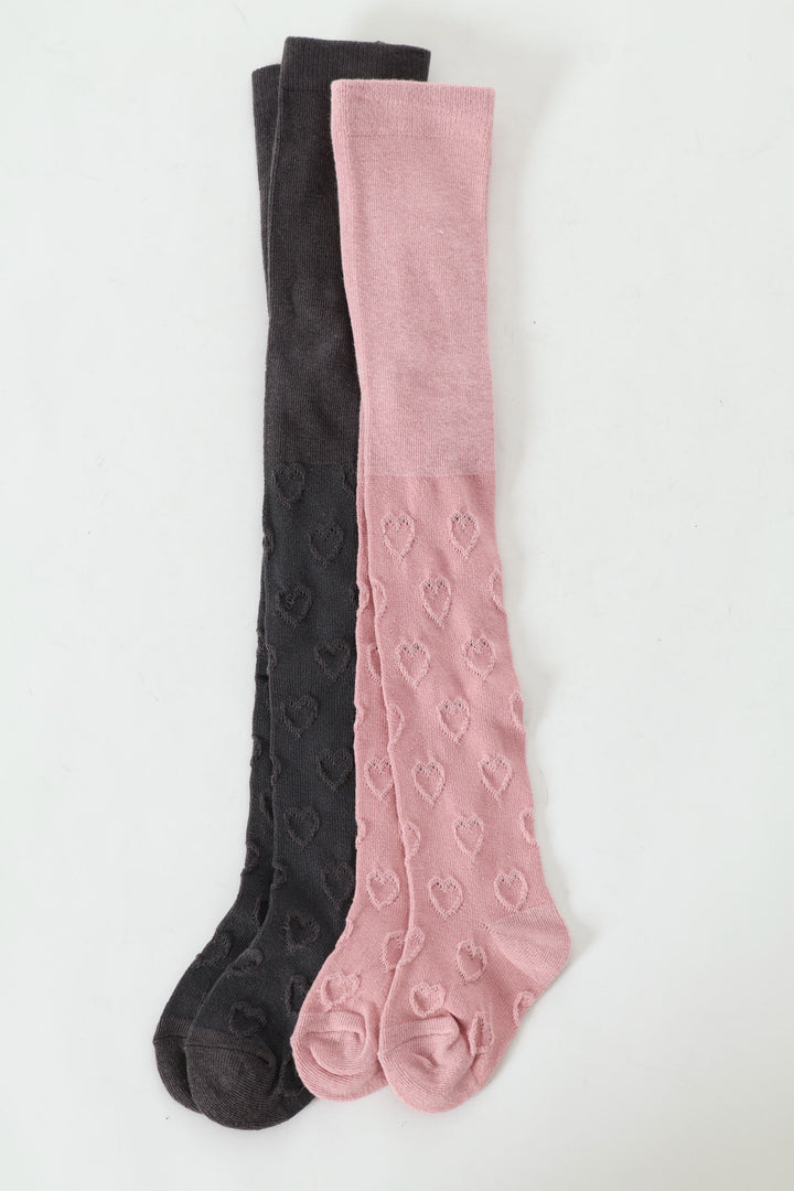 2 Pack Stocking Socks - Dusty Pink