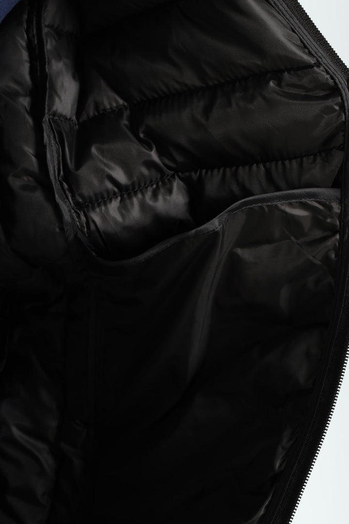 Basic Hood Puffer Jacket - Black