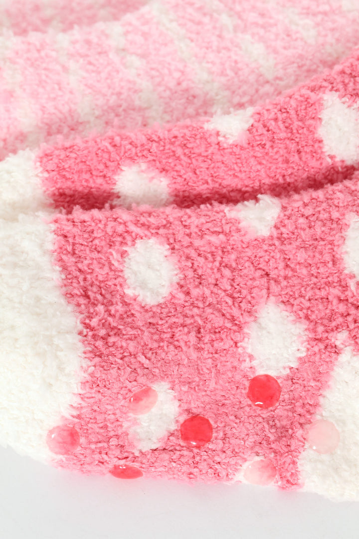 Pre-Girls 3D Ears Embroidered Fluffy Socks - Pink