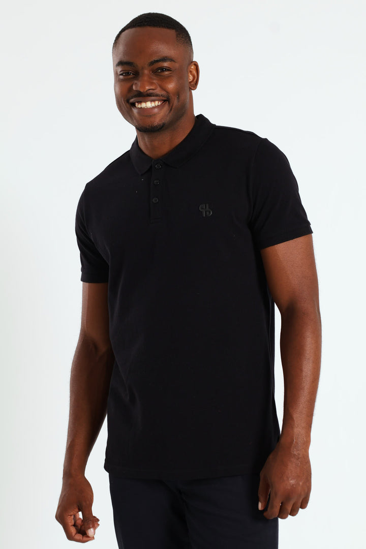 Basic Slim Fit Golfer - Black