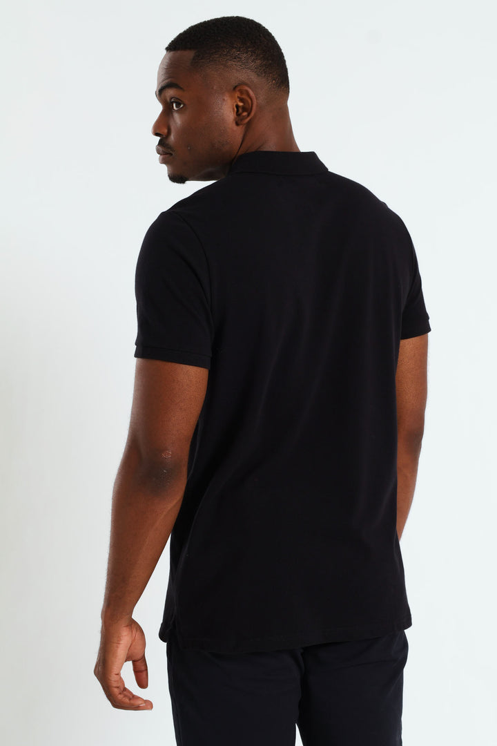 Basic Slim Fit Golfer - Black