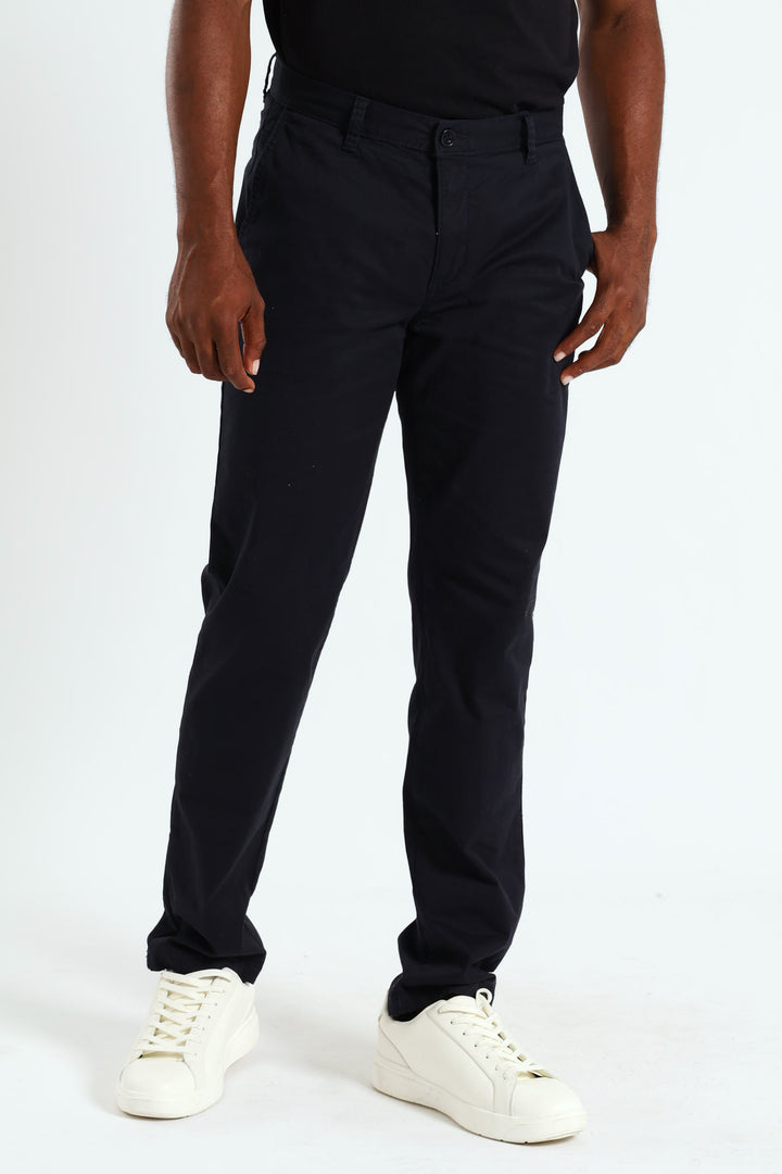 Basic Slim Stretch Chino - Navy