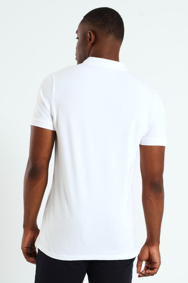 Basic Slim Fit Golfer - White