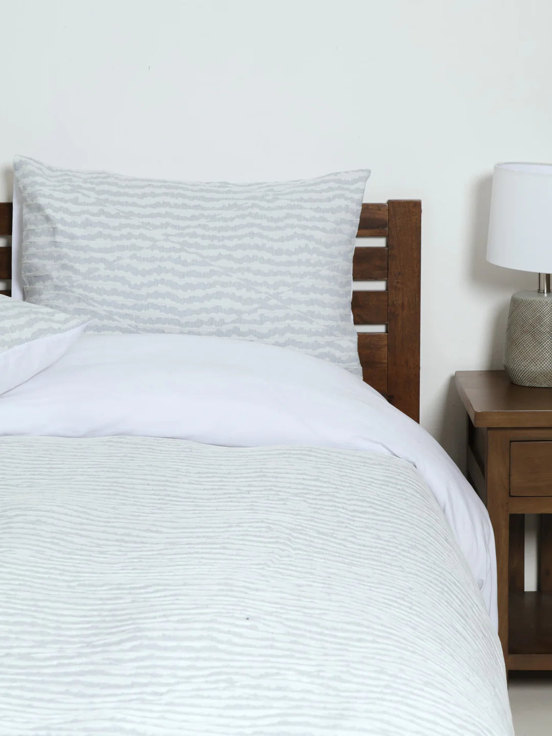 Cloud Jacquard Duvet Cover - Grey