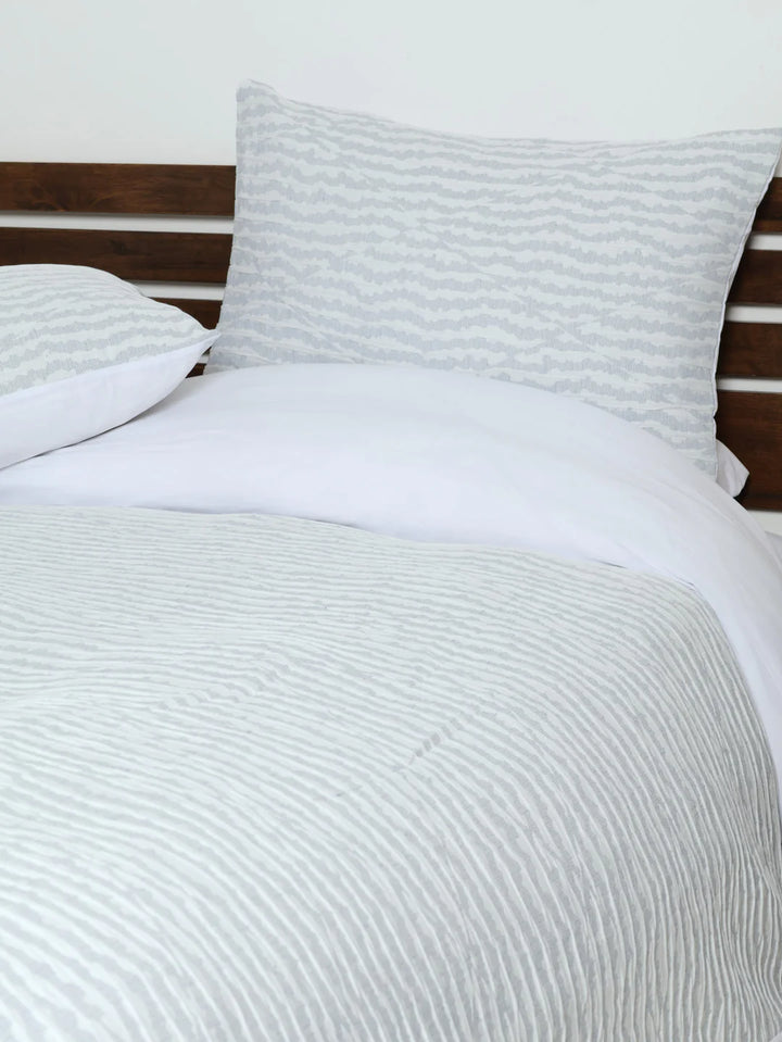 Cloud Jacquard Duvet Cover - Grey