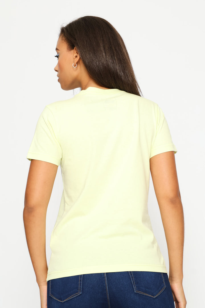 Evolution Simple Dome Slim Short Sleeve Tee - Yellow