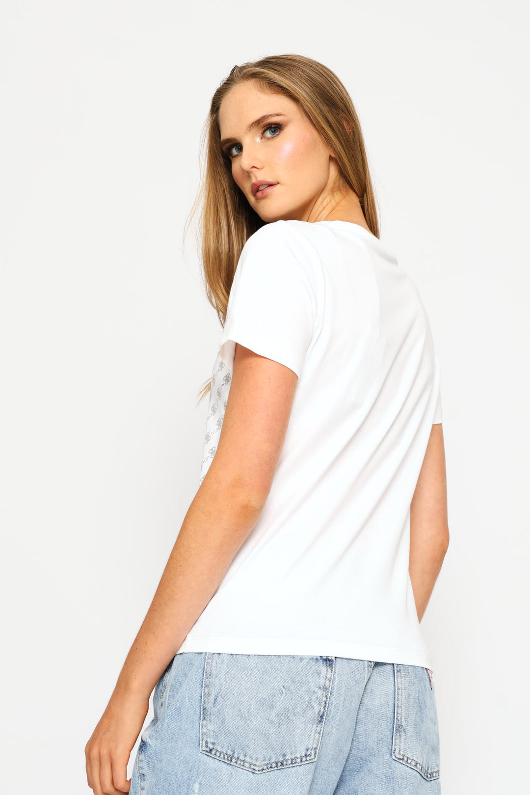 Short Sleeve CN 4G Allover Tee - White