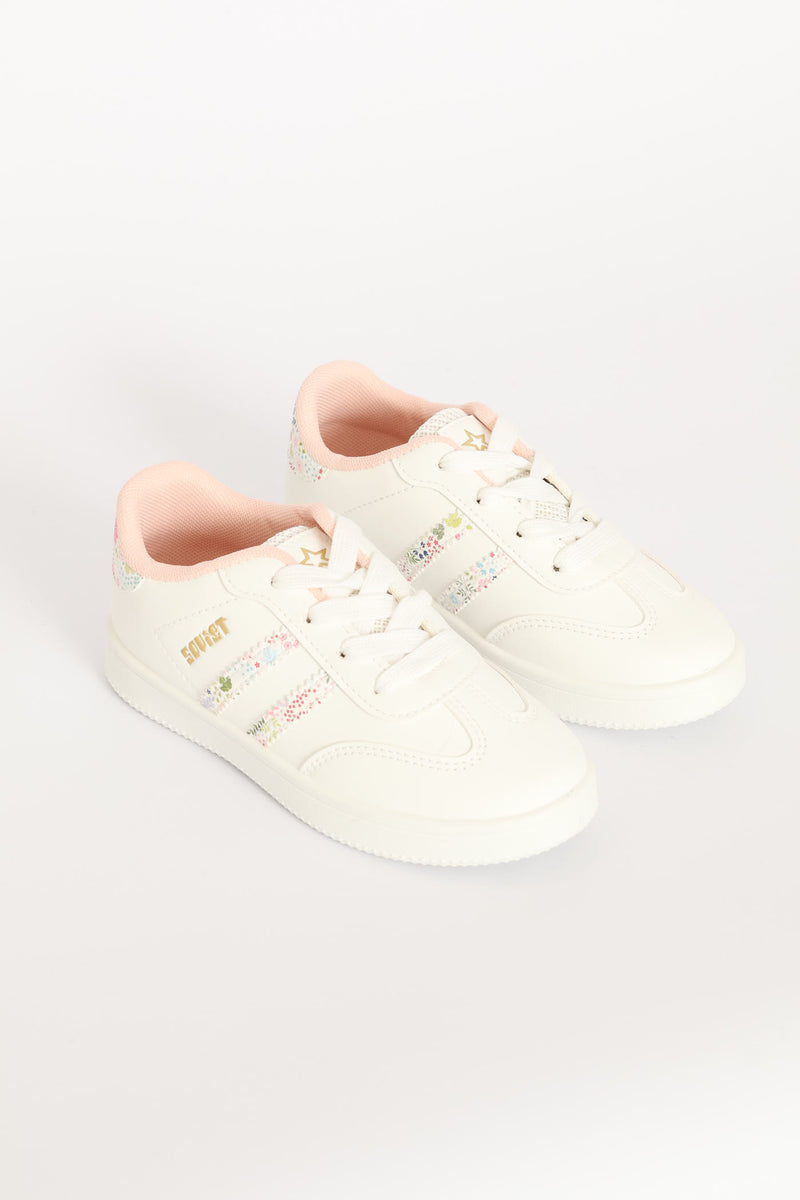 Pre-Girls Isla Fashion Sneaker - White/Pink