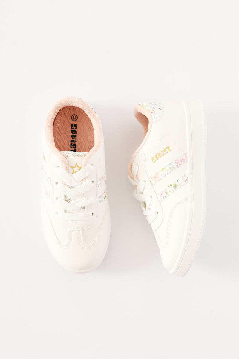 Pre-Girls Isla Fashion Sneaker - White/Pink
