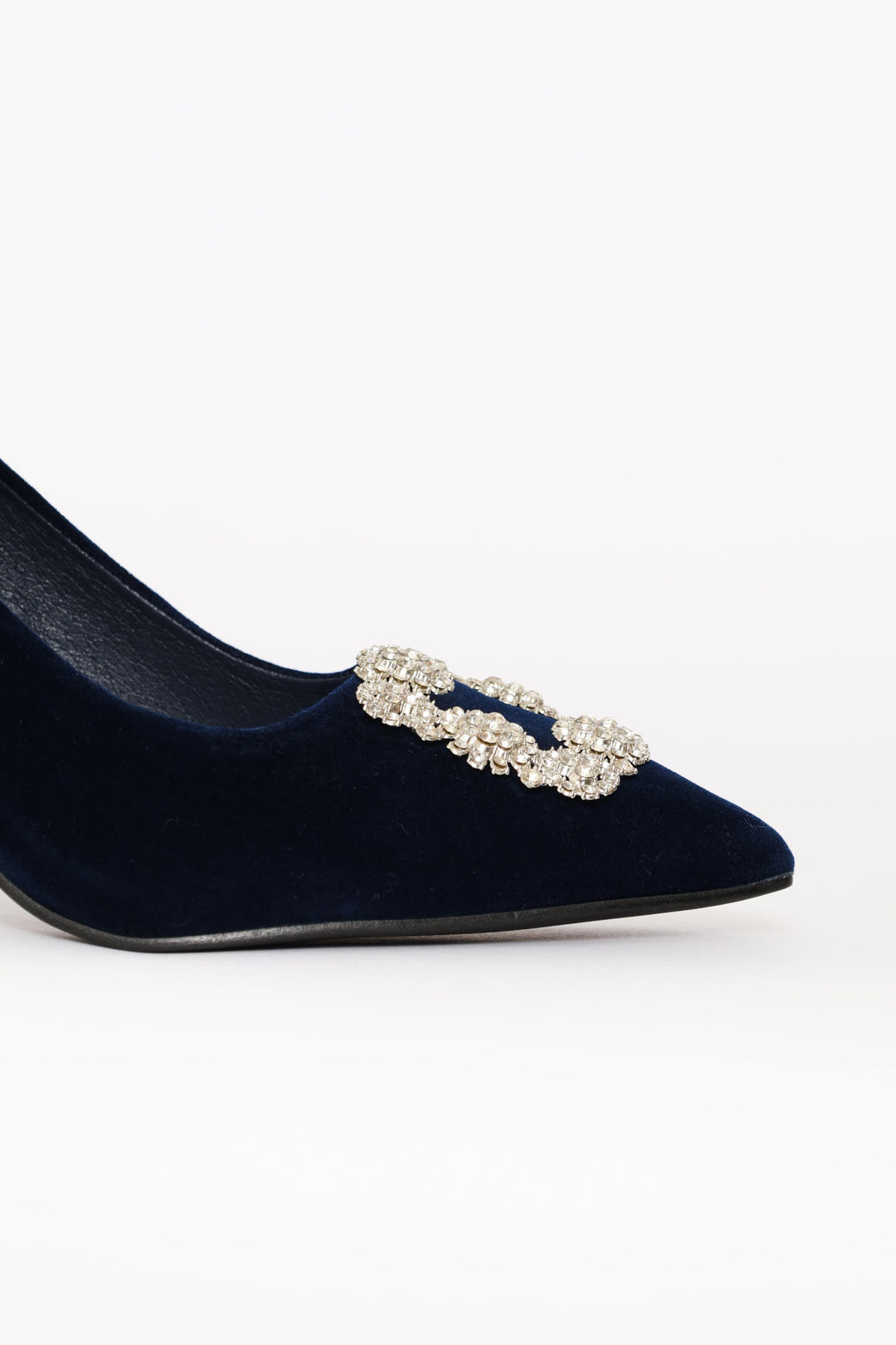 Trim Detail Microfibre Stiletto Heel - Navy