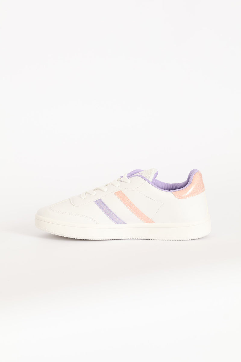 Girls Isla Fashion Sneaker - White/Pink