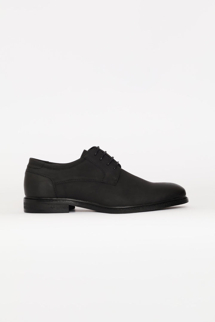 Smart Casual Lace Up Derby Shoe - Black