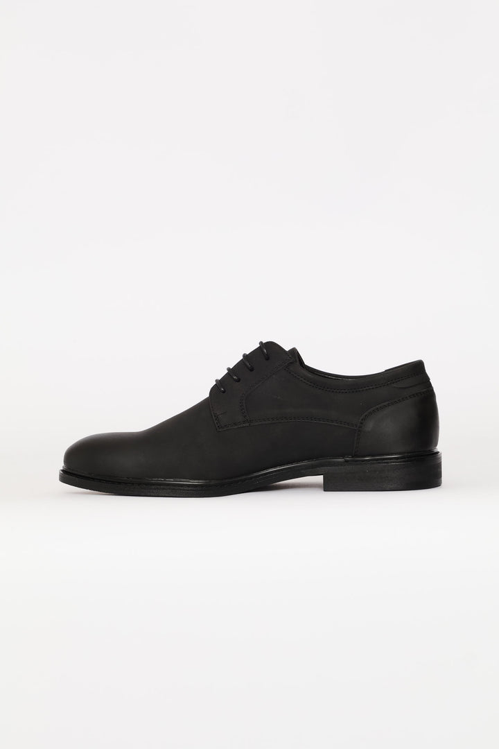 Smart Casual Lace Up Derby Shoe - Black