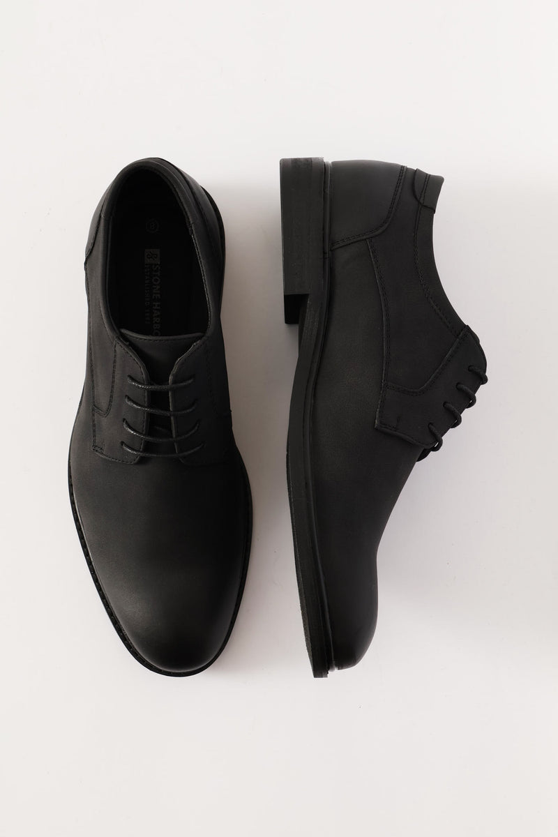 Smart Casual Lace Up Derby Shoe - Black