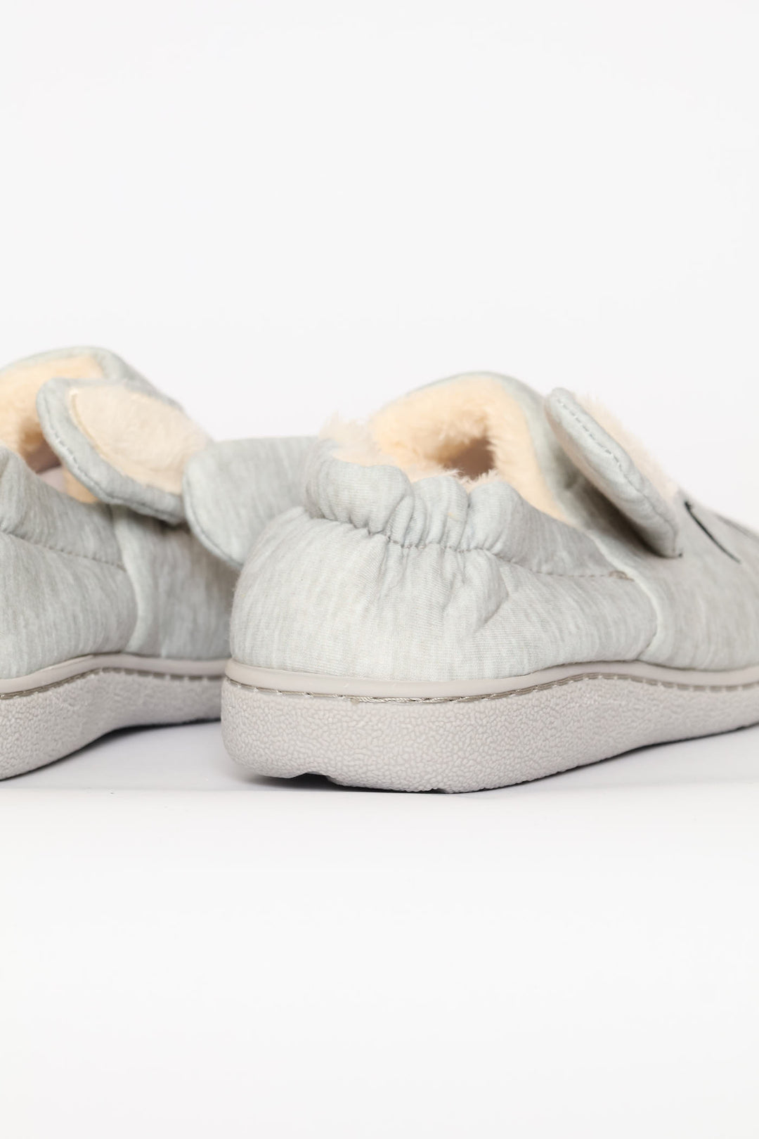 Mouse Full Closed Novelty Slipper - Light Grey