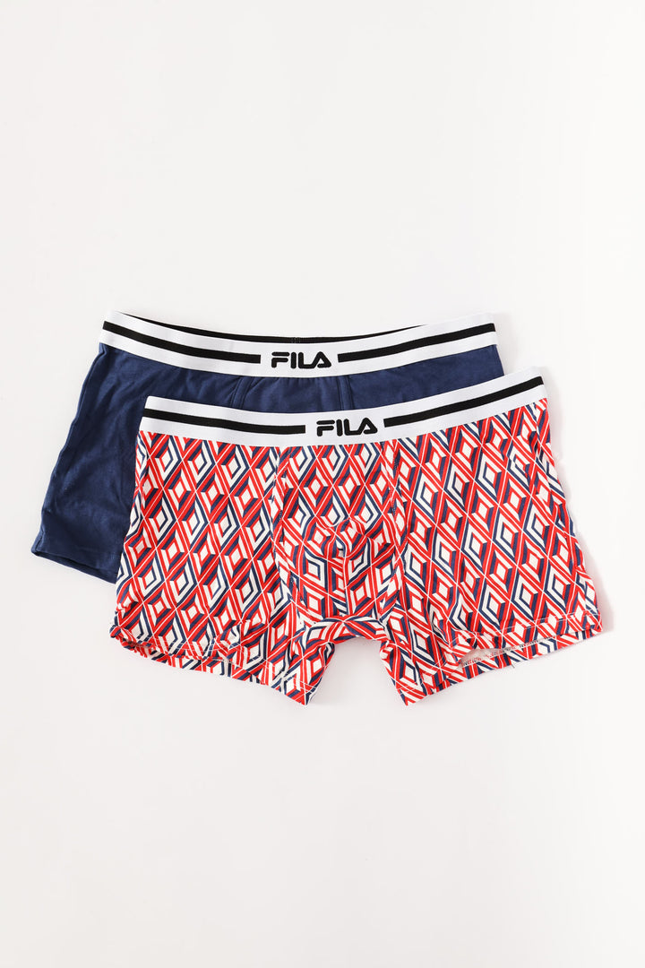 2 Pack Logo Print Aldo Trunk - Red/Blue