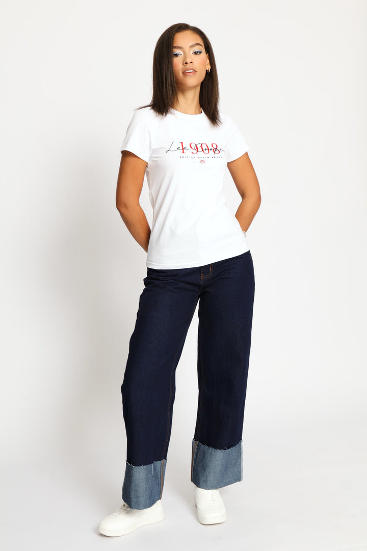 High Rise Wide Leg Denim - Dark Wash