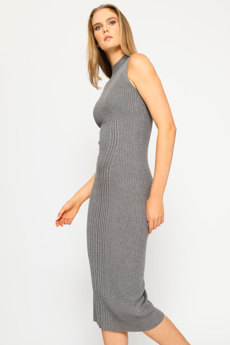 Julia Seamless Sweater Dress - Charcoal