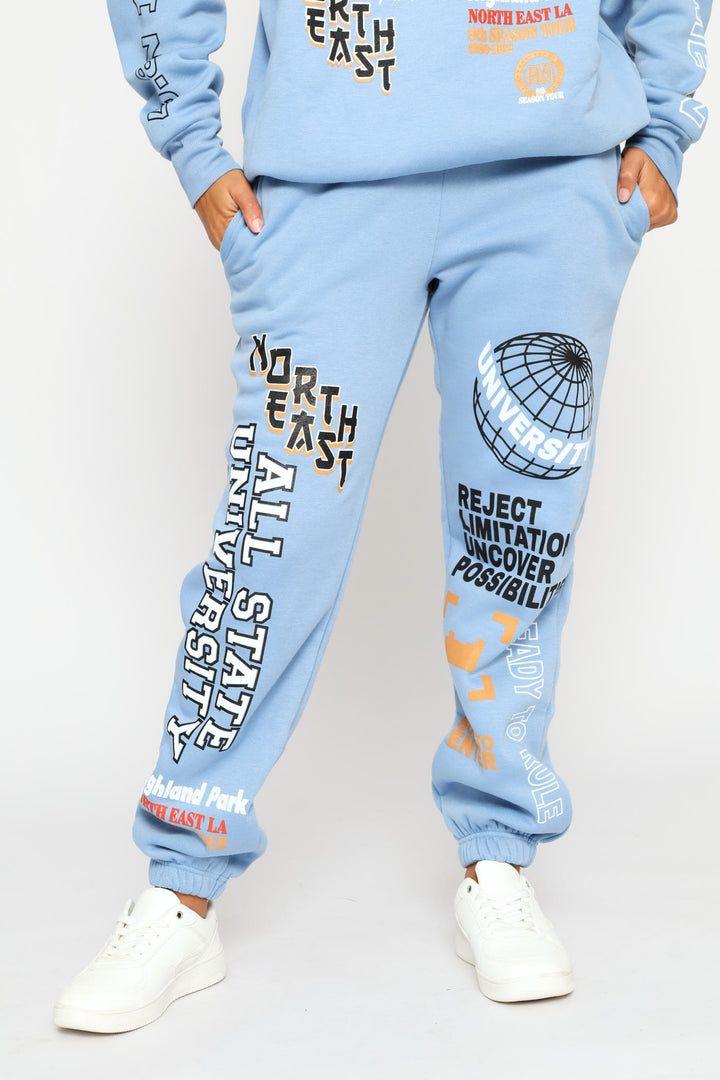 College Jogger - Light Blue