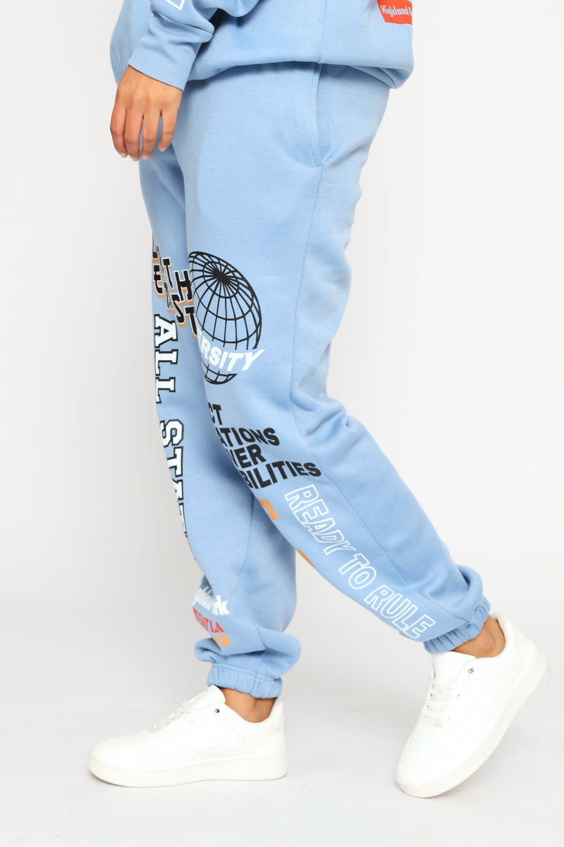 College Jogger - Light Blue