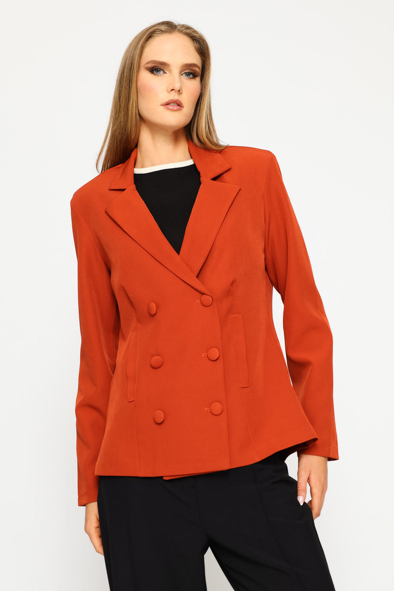 Double Welt Pocket Blazer - Copper