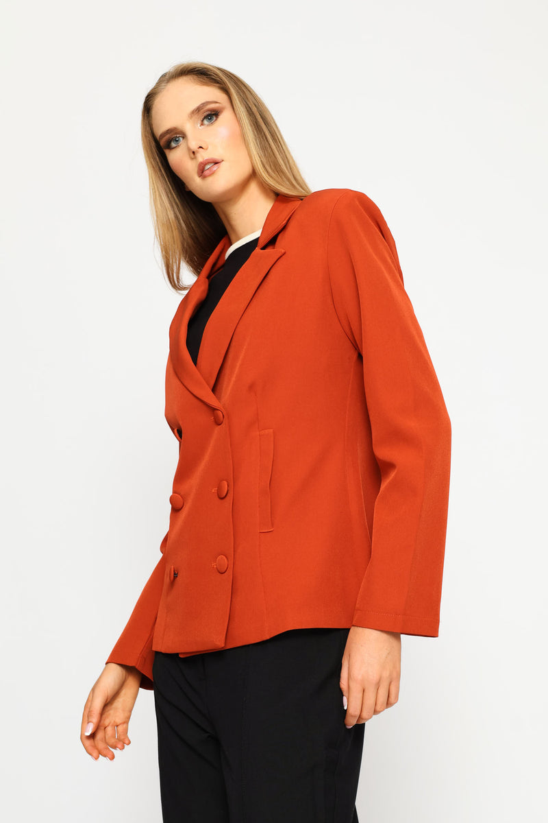 Double Welt Pocket Blazer - Copper
