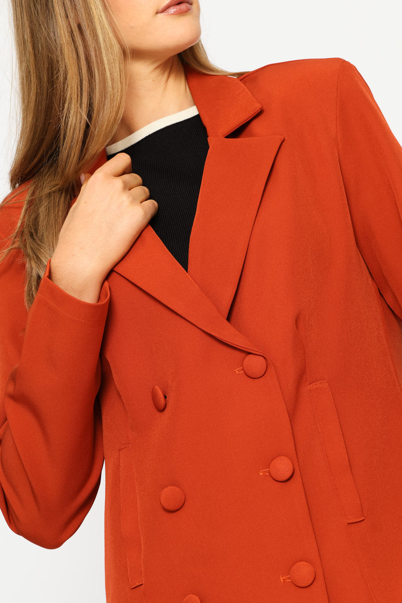 Double Welt Pocket Blazer - Copper