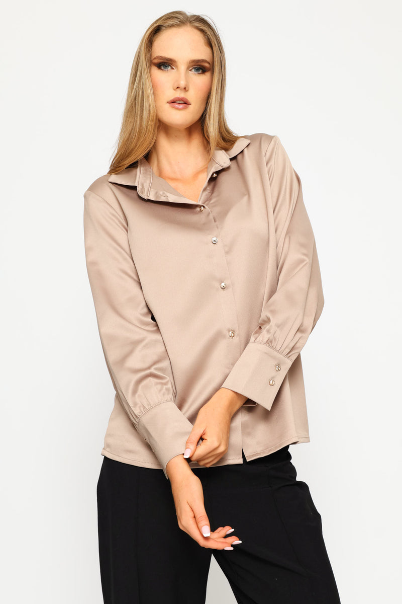 Satin Shirt - Champagne