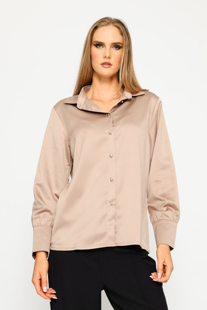 Satin Shirt - Champagne