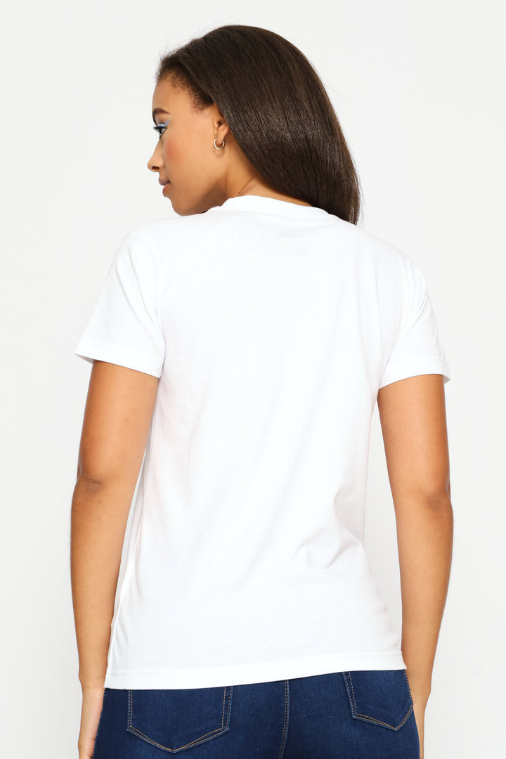 Evolution Simple Dome Slim Short Sleeve Tee - White